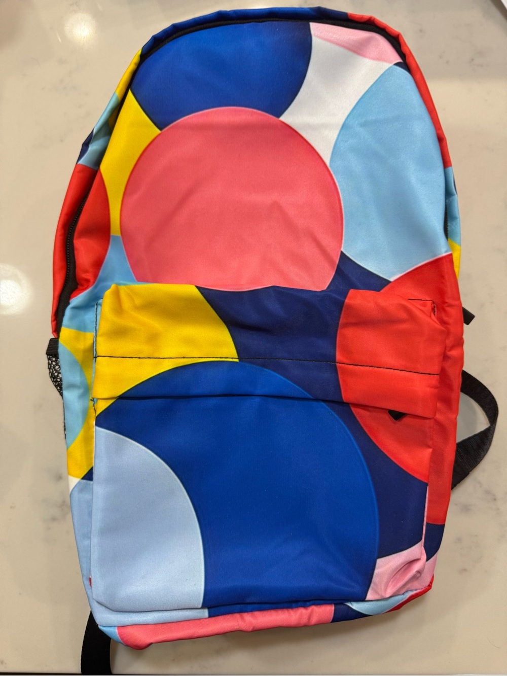 Colorful Geometric Circle Print Travel Backpack New